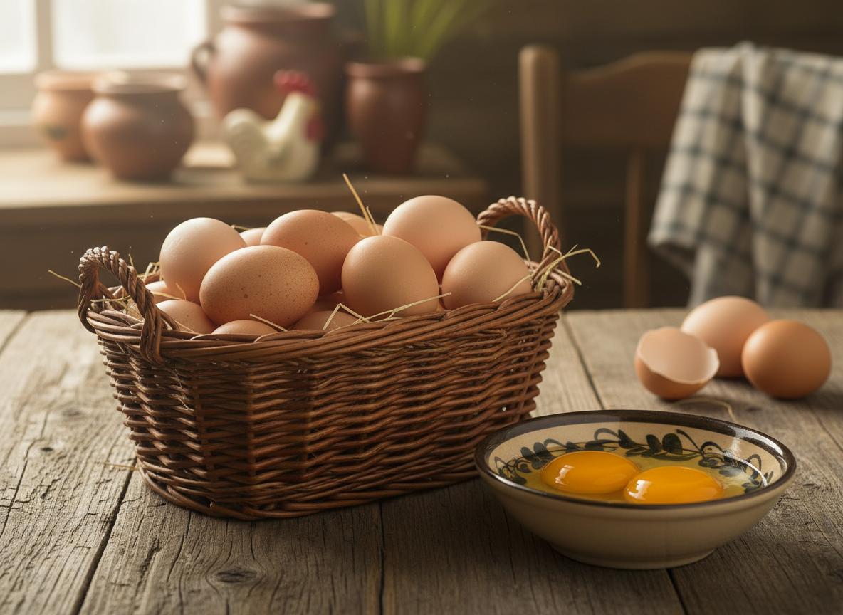 Fresh eggs ready for market